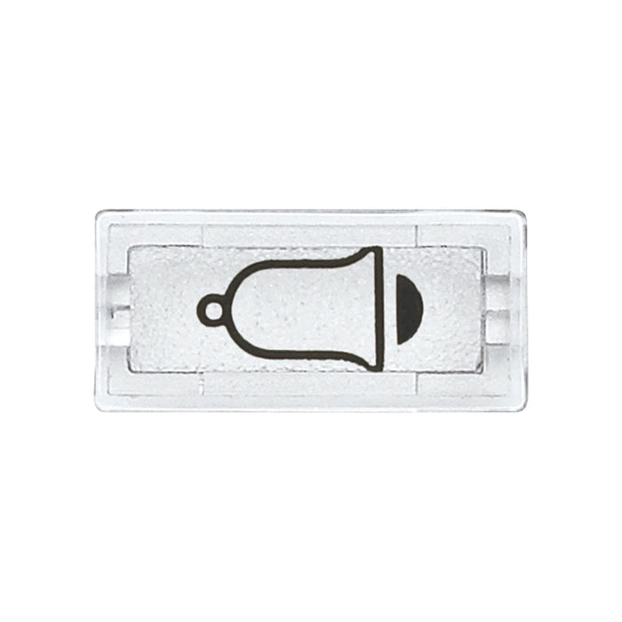 MTN395869 Symbols, rectangular, bell, clear