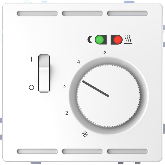 MTN5764-6035 Floor thermostat 230 V with switch and central plate, lotus white, System Design