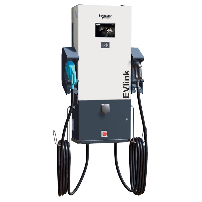EVD1S24THB2 Fast charging station, EVlink, DC fast charger, 24 kW, SAE CCS / CHAdeMO / T2S connectors, wall mount