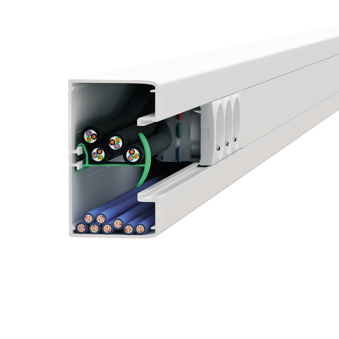 ISM10200 OptiLine 45 - installation trunking - 95x55 mm - PVC - white - 2000 mm