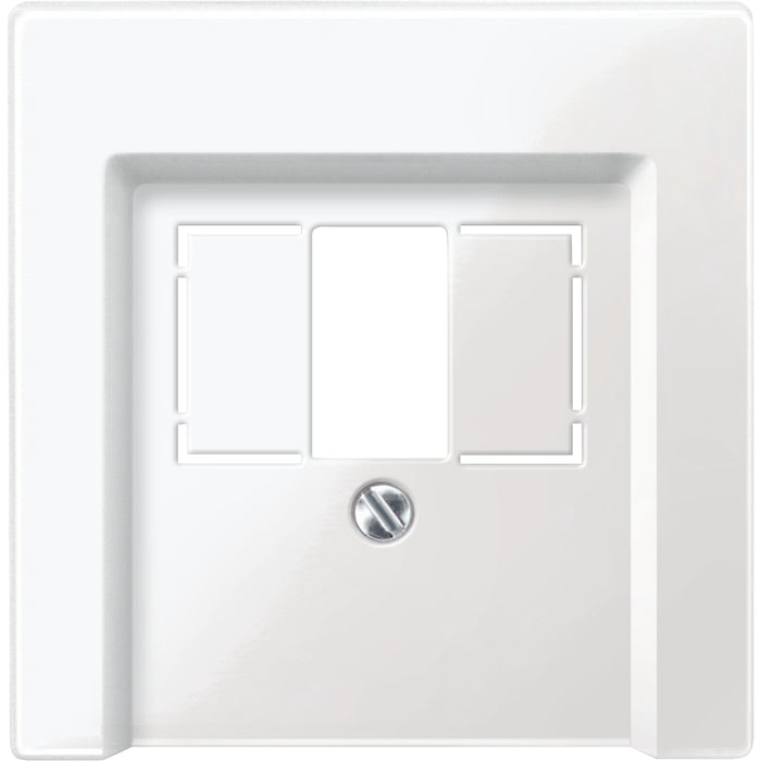 MTN296019 Central plate, Merten System M, with square opening, glossy, polar white