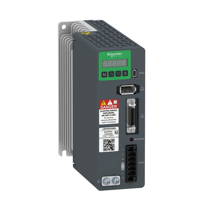 LXM16DU04M2X motion servo drive, Easy Lexium 16, single phase 200...240V 0.4kW, no EMC filter