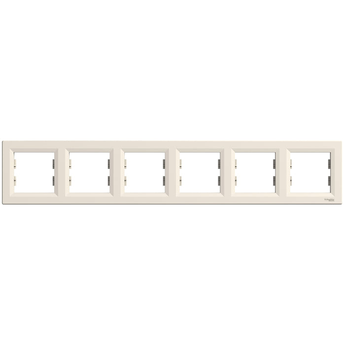 EPH5800623 Asfora - horizontal 6-gang frame - cream