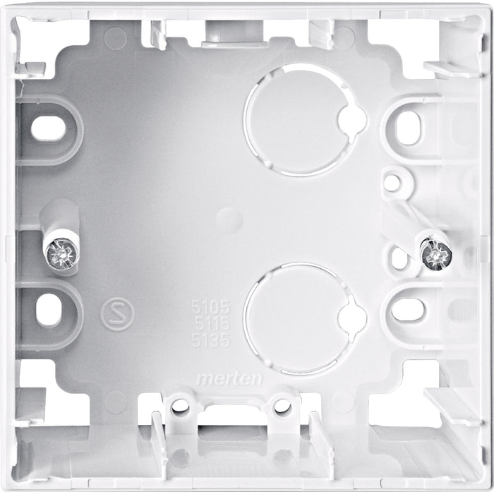 MTN510525 Surface-mounted housing, 1-gang, active white, glossy, M-Arc, M-Smart, M-Plan