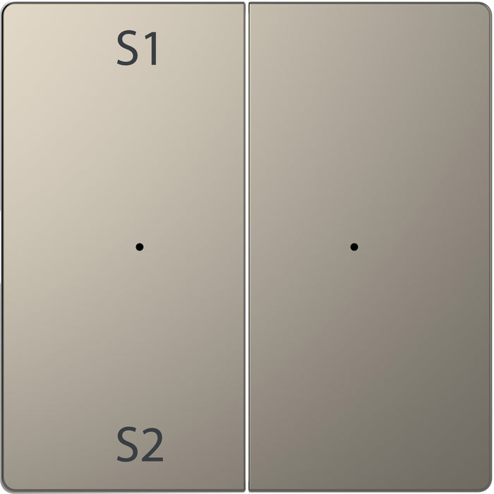 MTN5226-6050 Rocker, Merten System Design, for 2-gng pbtn module (scene 1/2, blank), nickel metallic