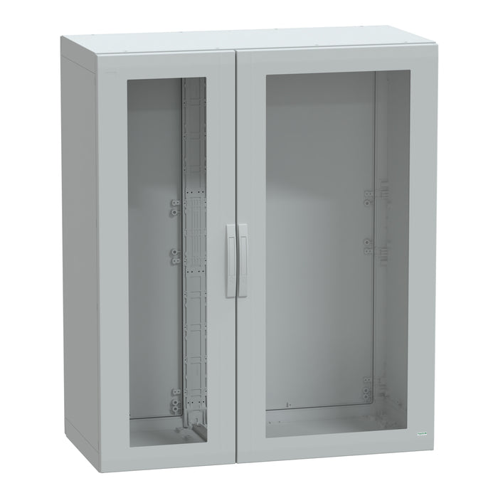 NSYPLA15126TG Floor standing polyester enclosure, Thalassa PLA, glazed door, completely sealed, 1500x1250x620mm, IP65, IK08