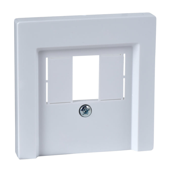 MTN296025 Central plate, Merten System M, with square opening, glossy, antibacterial, active white