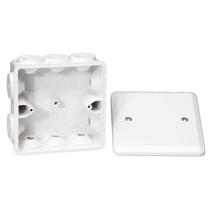 IMT34113 Mureva TED-022 - j box - 10 grommets 100x100x49mm - w/o terminal - polarwhite