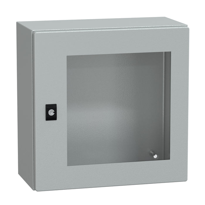 NSYCRN44200T Spacial CRN tspt door w/o mount.plate. H400xW400xD200 IP66 IK08 RAL7035..