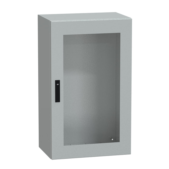 NSYCRNG106400T Spacial CRNG tspt door w/o mount.plate. H1000xW600xD400 IP66 IK08 RAL7035.