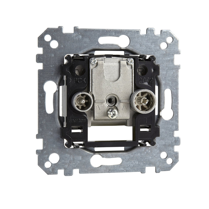 MTN299204 TV/FM socket, Merten inserts, mechanism with fixing frame