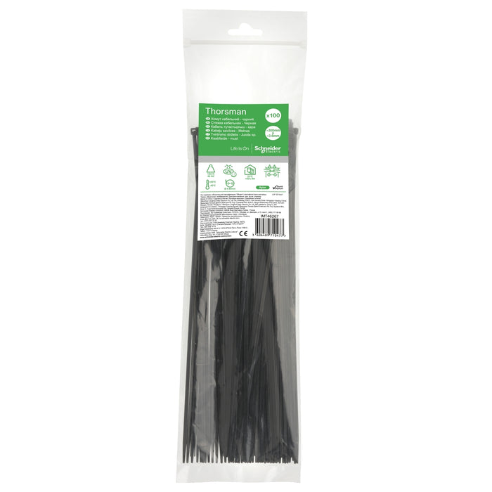 IMT46267 Cable tie, Thorsman, 3.6 x 300 mm, black