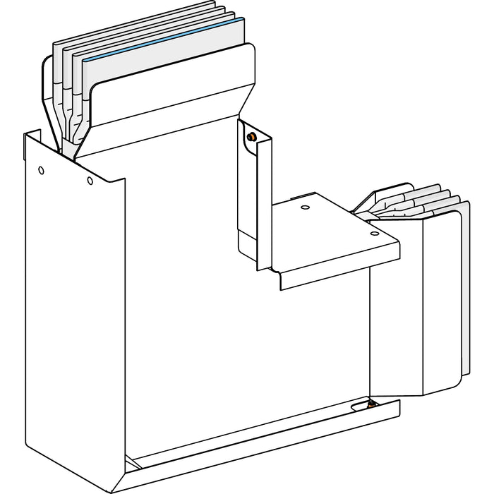 KTC5000LC4E Edgewise elbow, Canalis KTC, copper, 5000A, 3L+N+PE, 2 made to measure branches