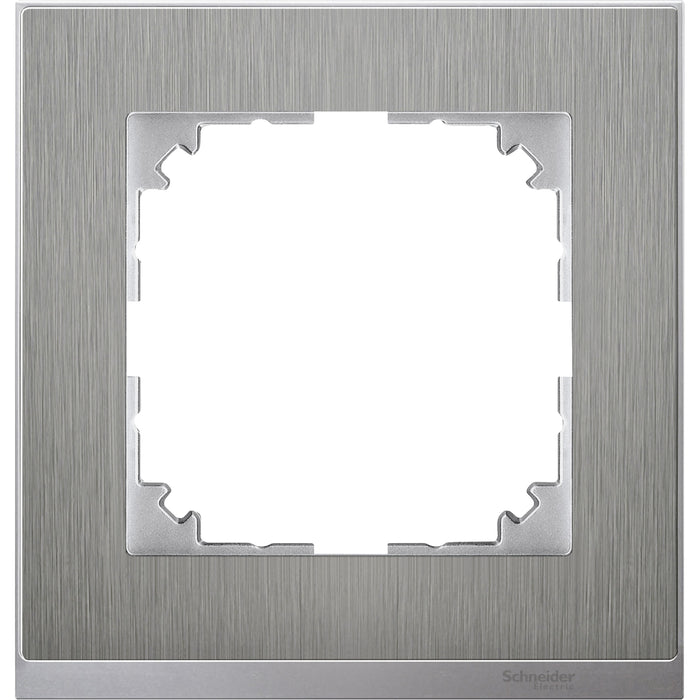 MTN4010-3646 Cover frame, Merten M-Pure Decor, 1 gang, stainless steel