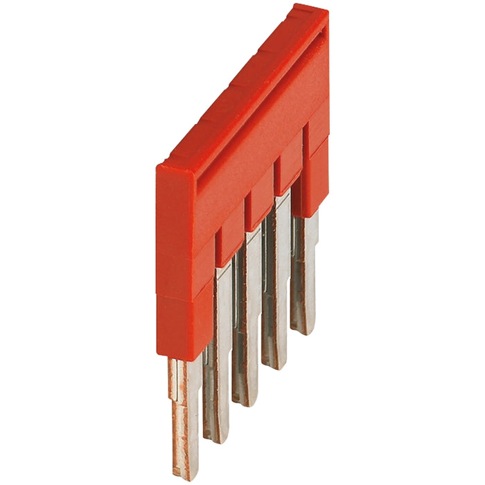 NSYTRAL25 PLUG-IN BRIDGE, 5POINTS FOR 2,5MM² TERMINAL BLOCKS, RED