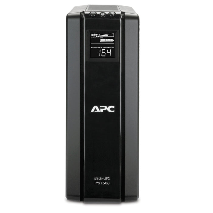 BR1500G-GR APC Back-UPS Pro, 1500VA/865W, Tower, 230V, 6x CEE 7/7 Schuko outlets, Sine Wave, AVR, LCD, User Replaceable Battery