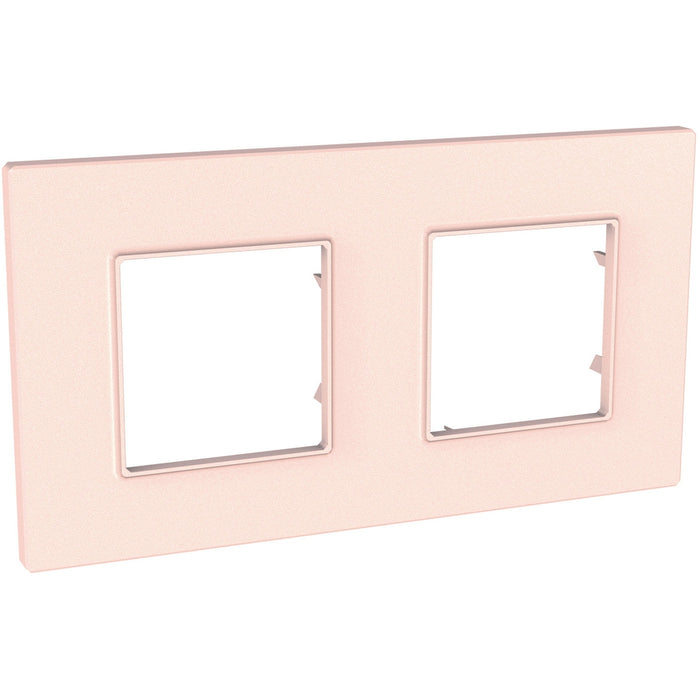 MGU4.704.37 Unica Quadro Pearl - cover frame - 2 gangs, H71/V71 - salmon