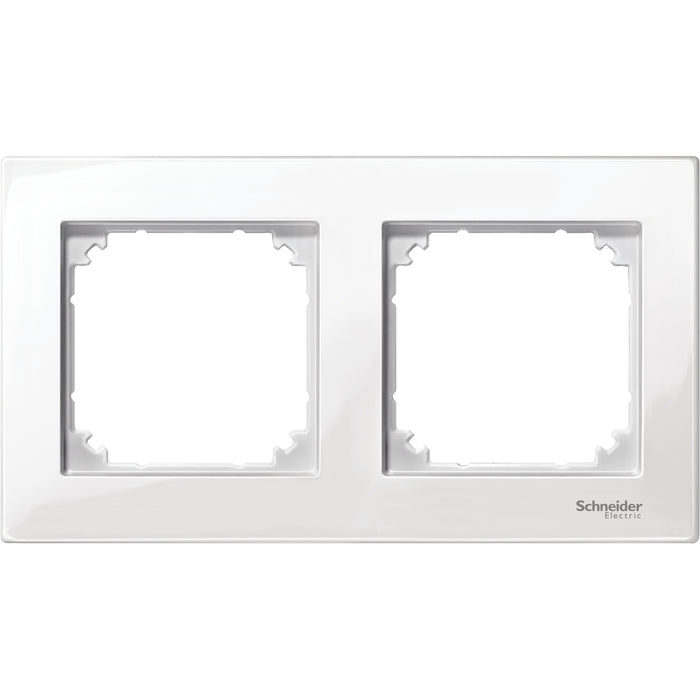 MTN515219 Cover frame, Merten M-Plan, 2 gangs, polar white