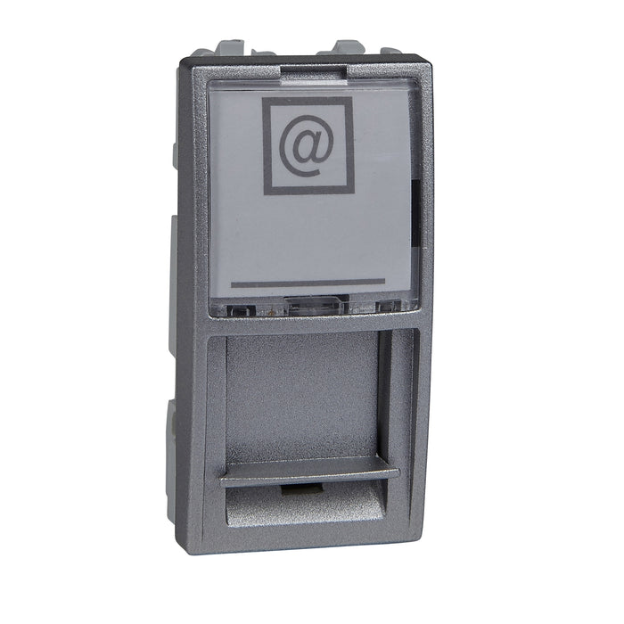 MGU9.461.30 Unica Top/Class, RJ45 data connector cover for AT&T, 1 m, aluminium