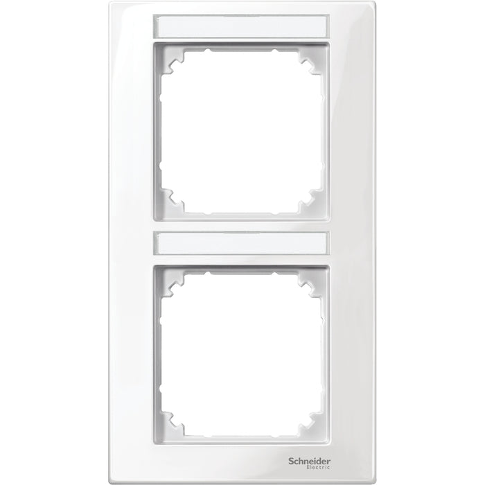 MTN513219 Cover frame, Merten M-Plan, 2 gangs, polar white