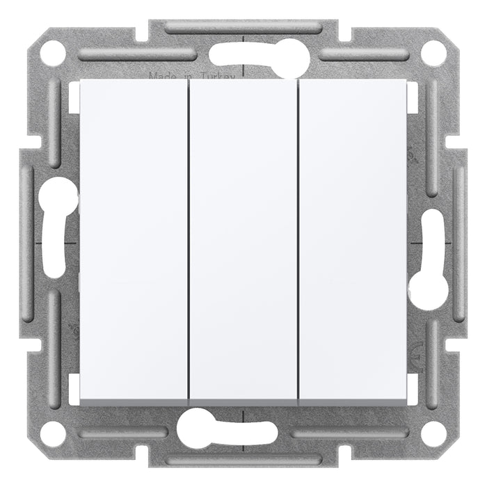 EPH2170121 Asfora - 3 circuits switch without frame - white