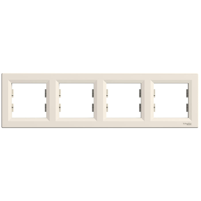 EPH5800423 Asfora - horizontal 4-gang frame - cream