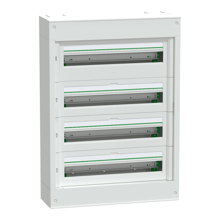 LVSST424 Modular enclosure, PrismaSeT S, surface, 4 x 24 modules, 1 earth terminal block, without door