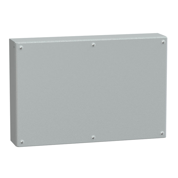 NSYSBM406012 Metal industrial box plain door H400xW600xD120 IP66 IK10 RAL 7035