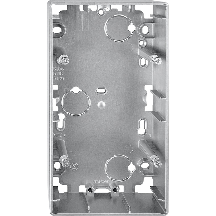 MTN510660 Surface-mounted housing, 2-gang, aluminium, M-Arc, M-Smart, M-Plan