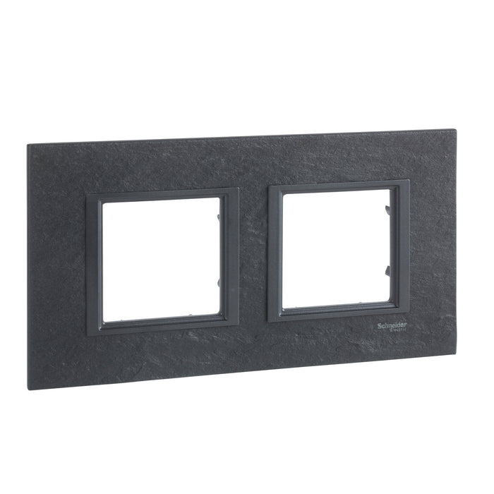 MGU68.004.7Z1 Unica Class - cover frame - 2 gangs - slate