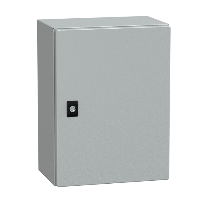 NSYCRN43200P Spacial CRN plain door with mount.plate. H400xW300xD200 IP66 IK10 RAL7035..