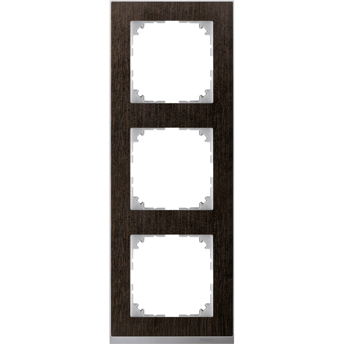 MTN4030-3671 Cover frame, Merten M-Pure Decor, 3 gangs, wenge