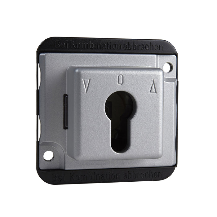 MTN318860 Merten HD, Roller shut. push-button insert f. cyl. locks, 2-pole, aluminium