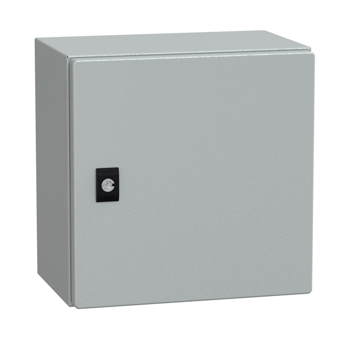 NSYCRN33200P Puerta lisa Spacial CRN con placa de montaje. Al300xAn300xP200 IP66 IK10 RAL7035..