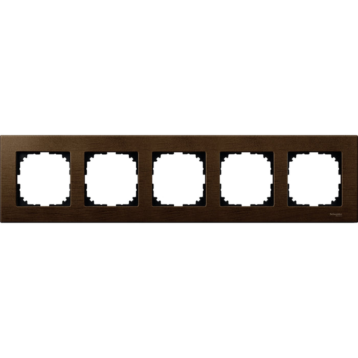 MTN4055-3473 Cover frame, Merten M-Elegance wood, 5 gangs, walnut