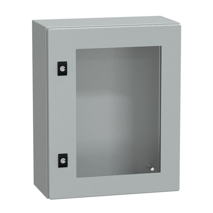 NSYCRN54200T Spacial CRN tspt door w/o mount.plate. H500xW400xD200 IP66 IK08 RAL7035..