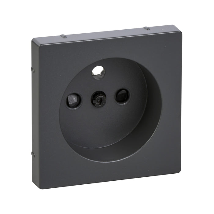 MTN2530-0414 Central plate for socket-outlet insert , pin earth, shut., anthracite, System M