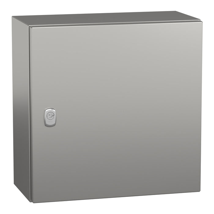 NSYS3X4420H Wall mounted enclosure, Spacial S3X, stainless steel 316L, plain door, 400x400x200mm, IP66