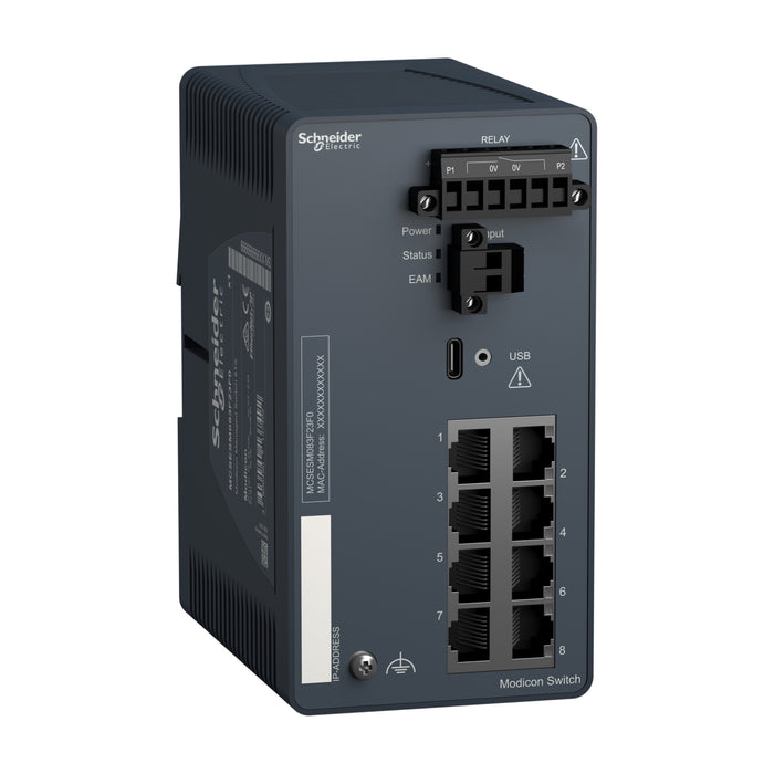 MCSESM083F23F0 Modicon Managed Switch - 8 ports for copper