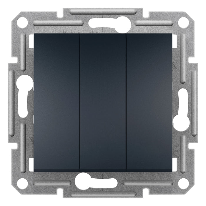 EPH2100171 Asfora - 3 circuits switch without frame - anthracite