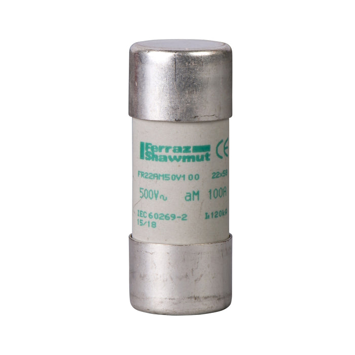 DF2FA125 NFC cartridge fuses, TeSys GS, cylindrical, 22mm x 58mm, fuse type aM, 400VAC, 125A, without striker