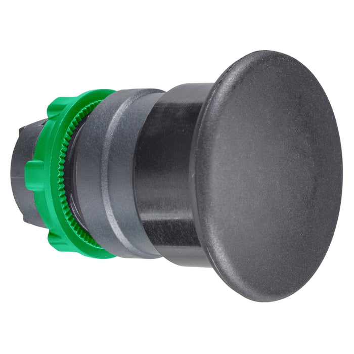 ZB5AC2 Head for non illuminated pushbutton, Harmony XB5, plastic, black, mushroom 40mm, 22mm, spring return
