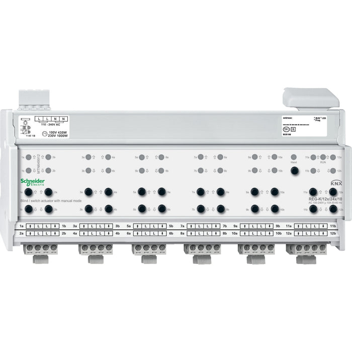 MTN649912 Blind / switch actuator REG-K/12x/24x/10 with manual mode, light grey