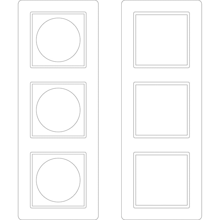 MTN4063-3500 Labelling sheets for 3 gang frame, System M