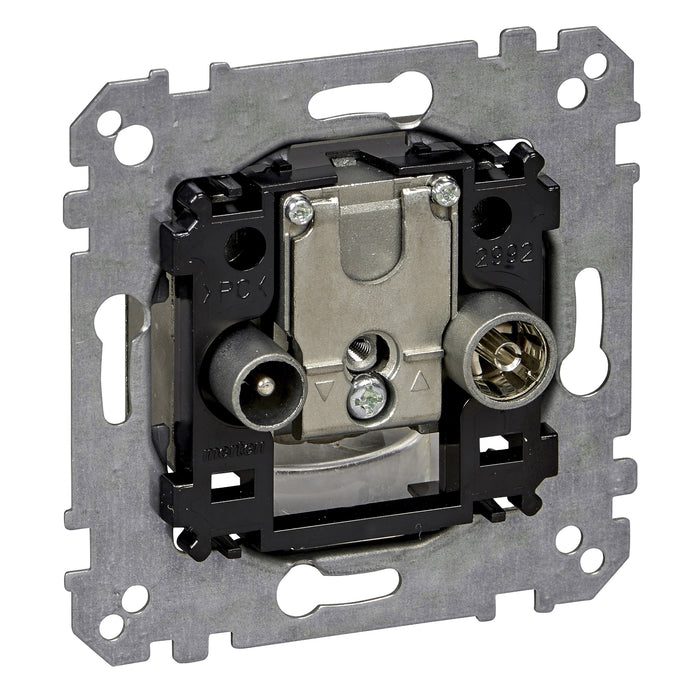 MTN299200 R-TV/SAT socket, Merten inserts, mechanism with fixing frame