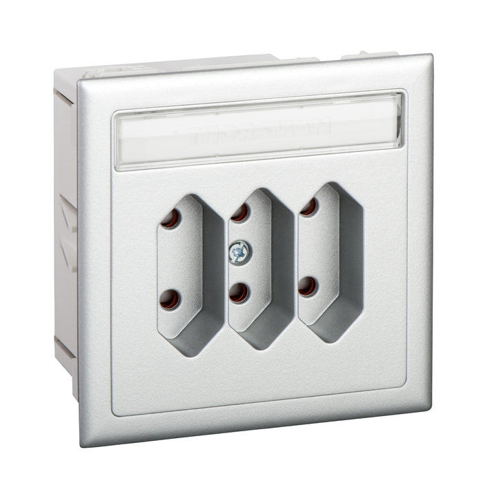 5975500 Thorsman - CYB-PS - socket outlet Euro - triple - 90° - single - white NCS