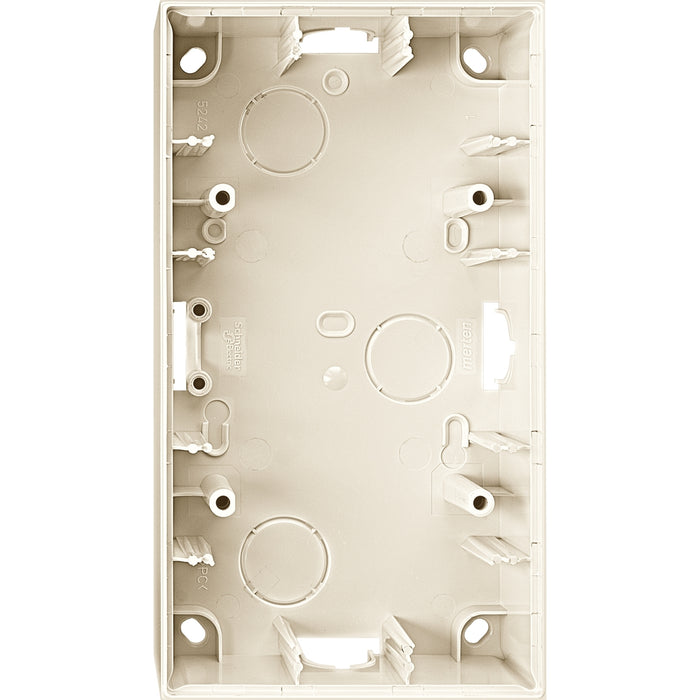 MTN524244 Surface-mounted housing, 2-gang, white, M-Elegance