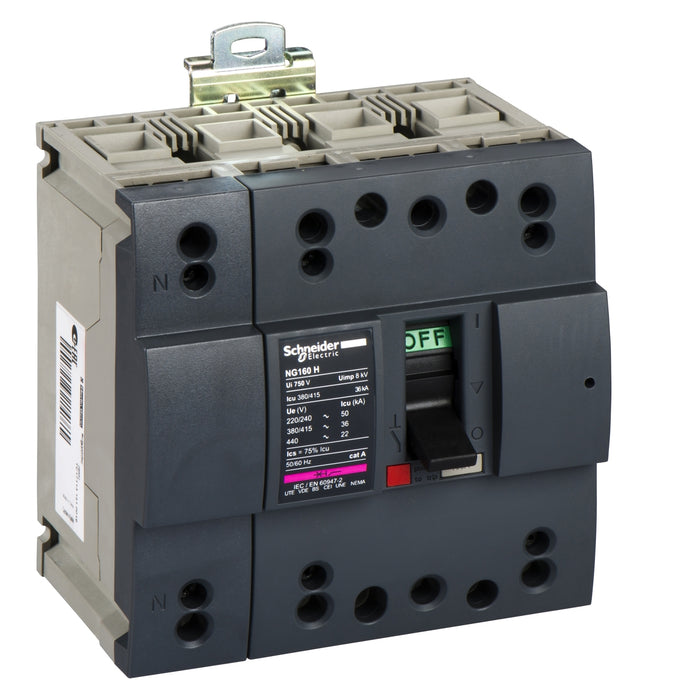 28650 circuit breaker NG160H - TMD - 160 A - 4 poles 4d
