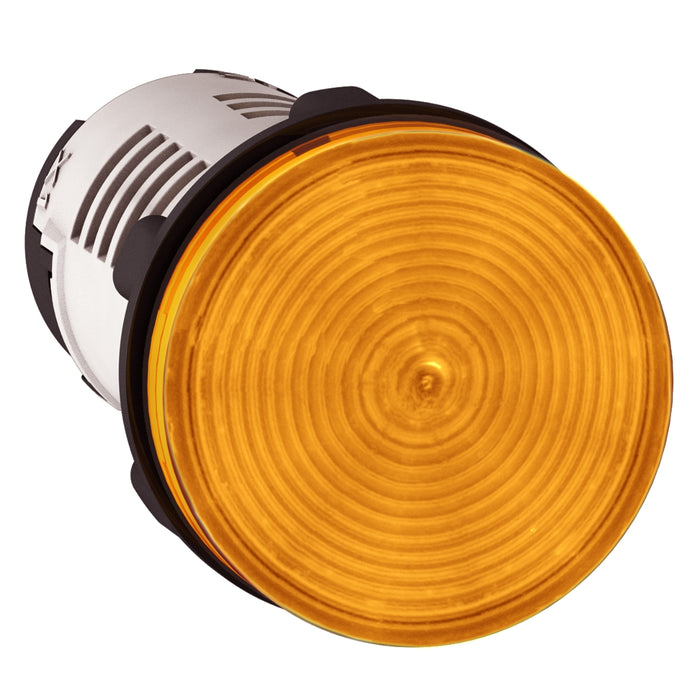 XB7EV08GP round pilot light Ø 22 - orange - integral LED - 120 V - screw clamp terminals