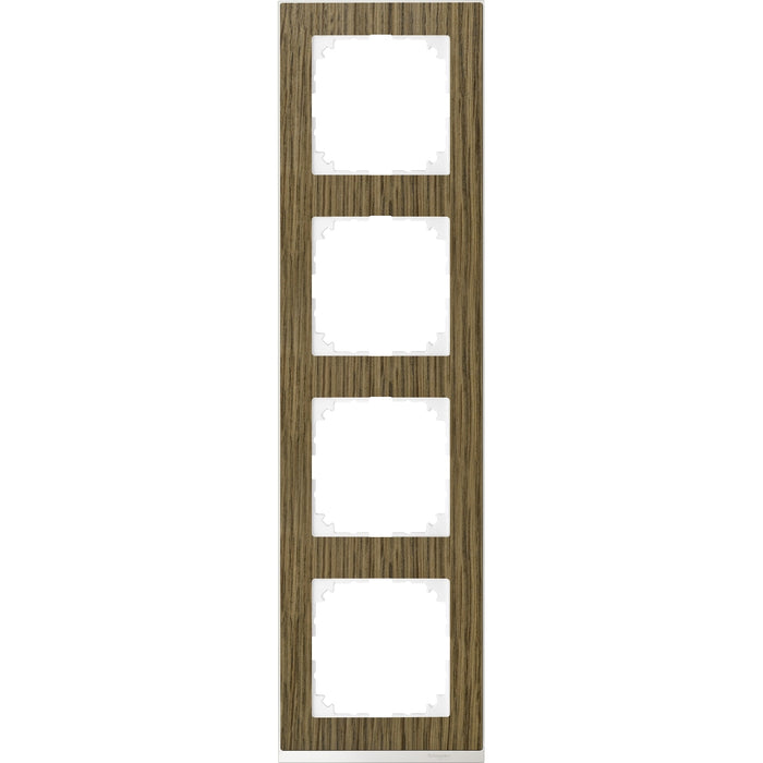 MTN4040-3674 Cover frame, Merten M-Pure Decor, 4 gangs, oak